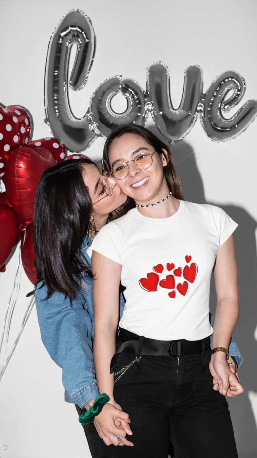 Remera Estampada Corazones Vivos