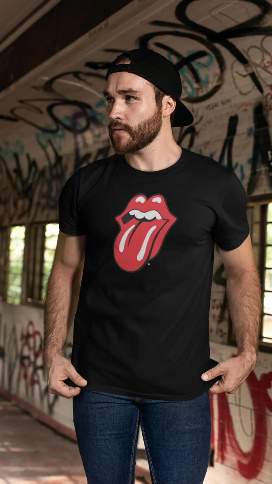 Remera Rolling Stones Clásica Negra