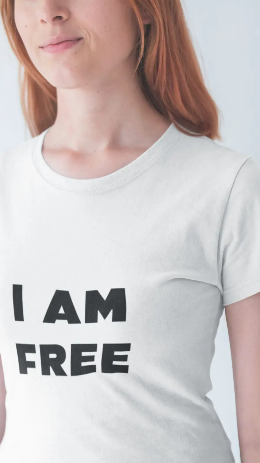 Remera Blanca 'I AM FREE' - Estilo y Actitud