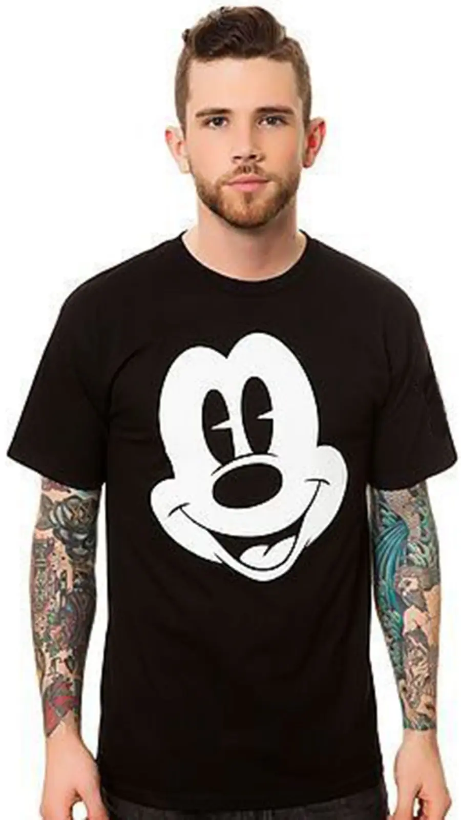 Remera Mickey Mouse Clásica Negra